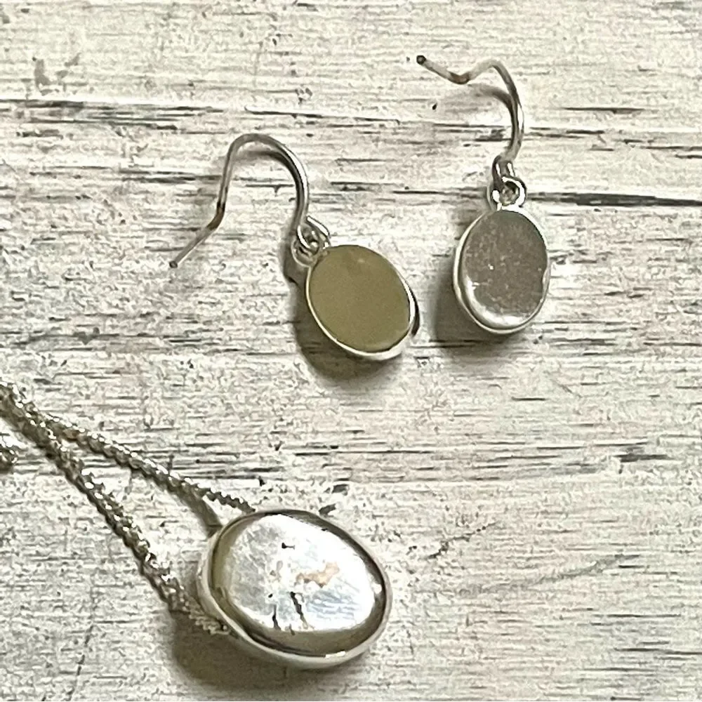 Sonoma Jean company silver tone necklace and earring set